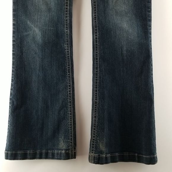 Bongo Jeans Women's Size 10 Washed Blue Low Rise Flare Leg This Is Milan - Picture 3 of 13